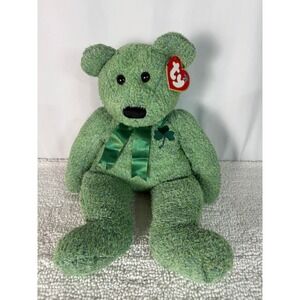 Ty Beanie Baby‎ Collection Large Shamrock Green Irish Teddy Bear 18"